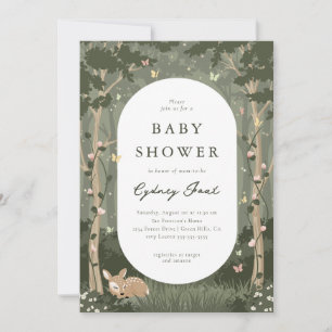 Invitation Baby shower forestier enchanté