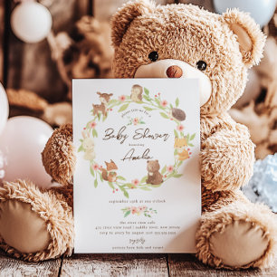 Invitation Baby shower forestier enchanté