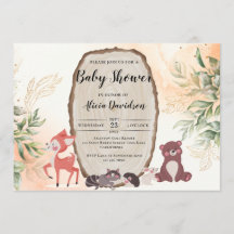 Baby shower forestier Watercolor