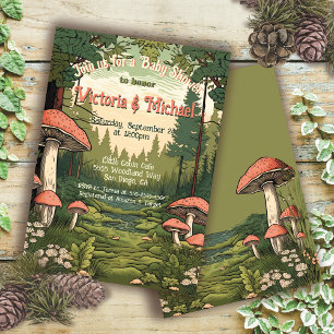Invitation Baby shower Forêt de Toadstool
