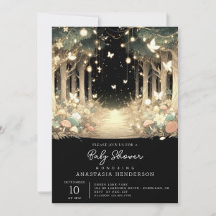 Invitation Baby shower Forêt Enchantée Magique