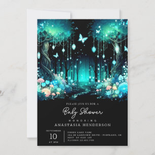 Invitation Baby shower Forêt Enchantée Magique