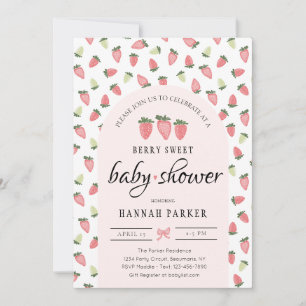 Invitation Baby shower fraise