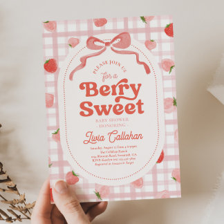 Invitation Baby shower fraise