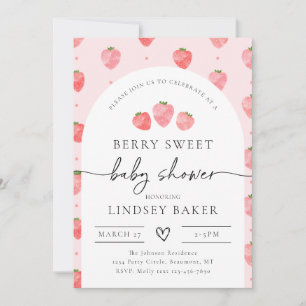 Invitation Baby shower fraise Berry Baby