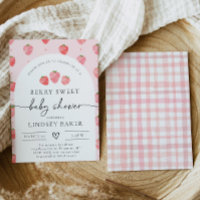 Invitation Baby shower fraise | Berry Baby