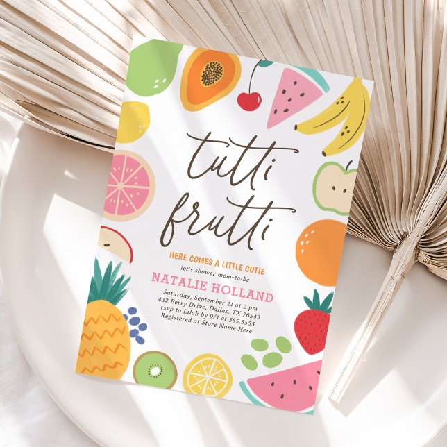 Invitation Baby shower Fruit Tutti (Créateur téléchargé)