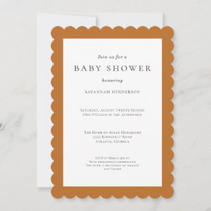 Invitation Baby shower Fun Simple Terracotta