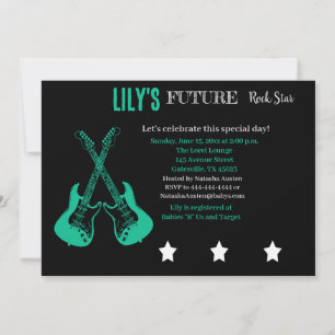 Invitation Baby shower Futur Rocker