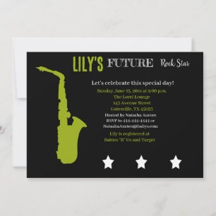 Invitation Baby shower Futur Rocker