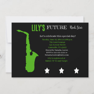 Invitation Baby shower Futur Rocker
