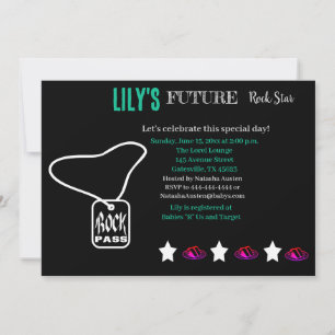 Invitation Baby shower Futur Rocker