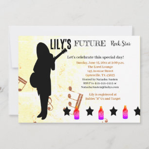 Invitation Baby shower Future Rock Star