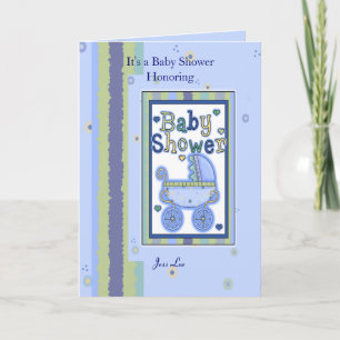 Invitation baby shower Garçon