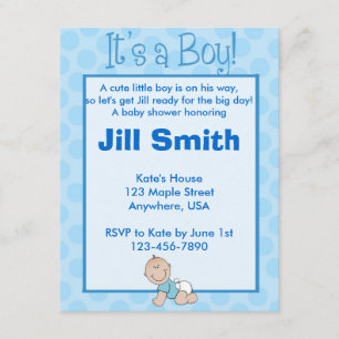 Invitation Baby shower - garçon