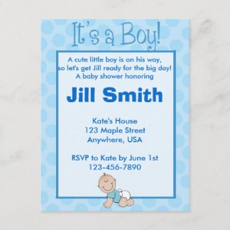 Invitation Baby shower - garçon