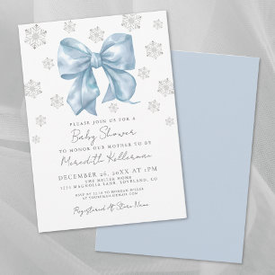 Invitation Baby Shower Garçon Arc-en-Ciel Bleu
