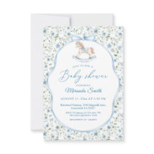 Baby Shower Garçon Cheval à Bascule Vintage