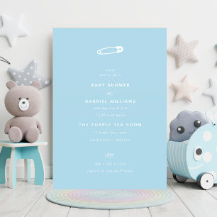 Invitation Baby shower Garçon de sécurité bébé