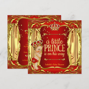 Invitation Baby Shower Garçon Prince Bébé Filleul 