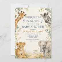 Baby Shower Garçon Safari Africain