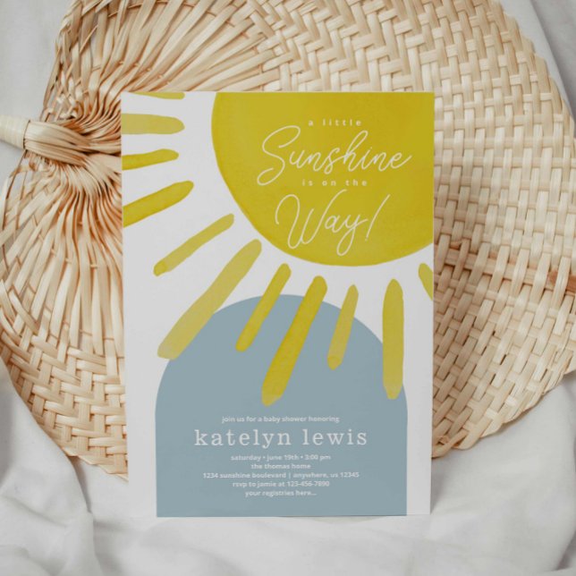 Invitation Baby shower garçon Sun Sunshine (Créateur téléchargé)