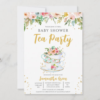 Invitation Baby shower Garden Tea Party