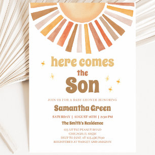 Invitation Baby Shower Genre Neutre Sunshine