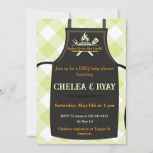 Baby shower Gingham est sur le grill baby shower