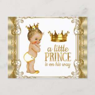 Invitation Baby shower Gold Prince