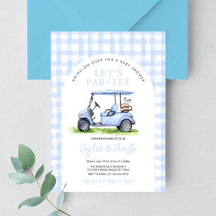 Invitation Baby Shower Golf Let's Par-Tee Heure de Tée