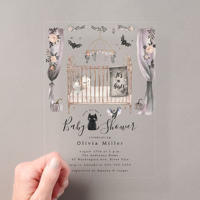 Invitation Baby shower gothique (In situ (ordinateur de poche))