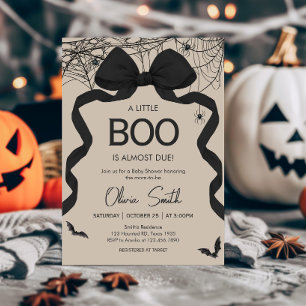 Invitation Baby shower gothique Éffrayant Little Boo