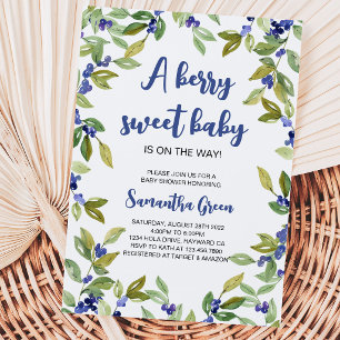 Invitation  Baby Shower Greenery Myrtille
