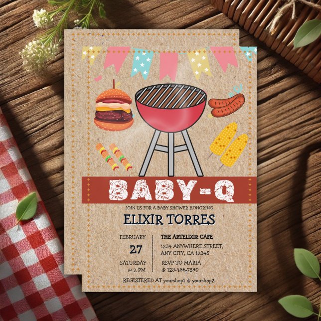 Invitation Baby shower Grill pour bébé (Créateur téléchargé)