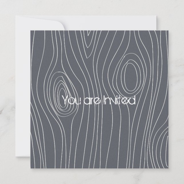 Invitation Baby shower gris (Devant)