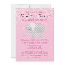 Baby shower gris rose de fille de couples de