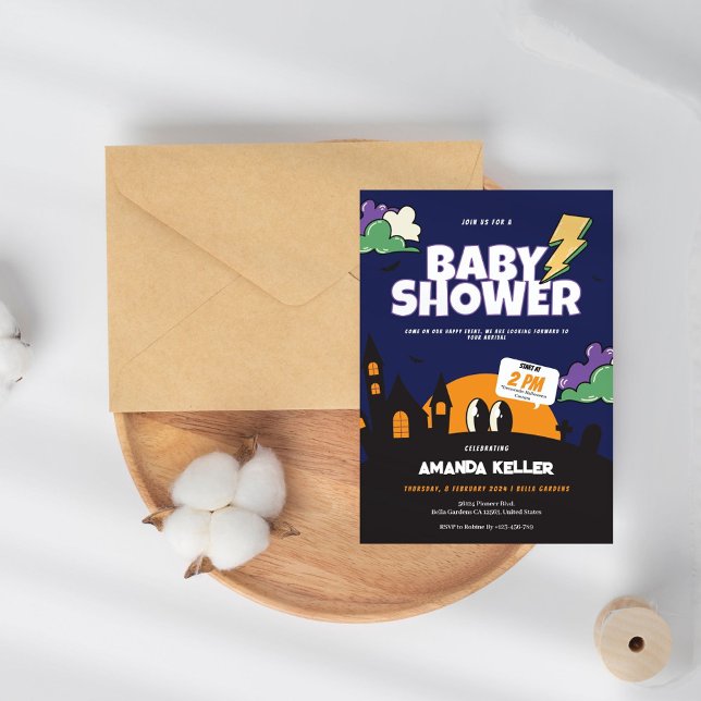 Invitation Baby shower Halloween (Créateur téléchargé)
