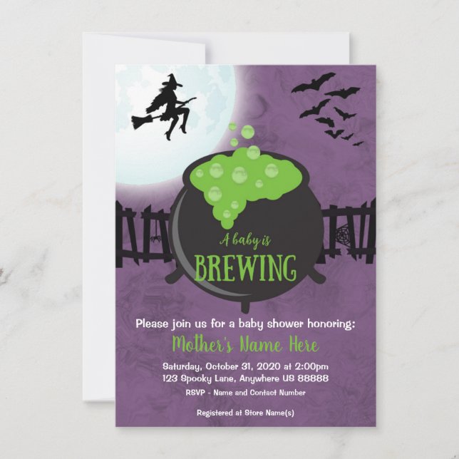 Invitation Baby shower Halloween (Devant)