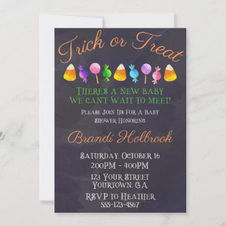 Invitation Baby shower Halloween, Baby shower Auto
