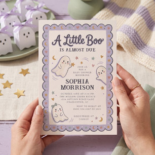Invitation Baby Shower Halloween Little Boo
