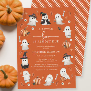 Invitation Baby Shower Halloween Orange