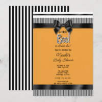 Baby Shower Halloween Orange Blanc Arc Noir