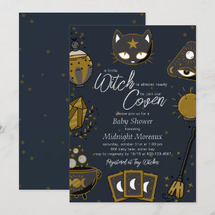Invitation Baby Shower Halloween Sorcière
