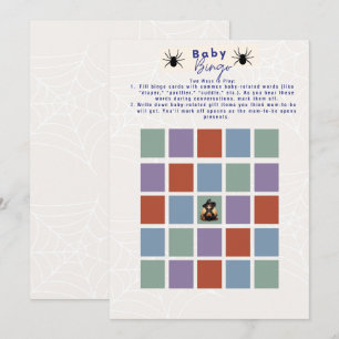 Invitation Baby shower Halloween Witchy Bingo