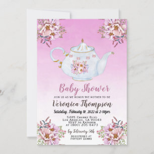Invitation Baby shower High Tea Party
