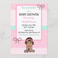 Baby shower hispanique de bébé fille à main mignon