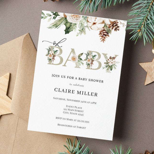 Invitation Baby shower Hiver Oh (Créateur téléchargé)