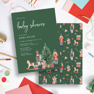 Invitation Baby Shower Holiday Green
