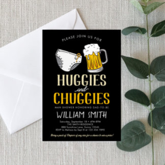 Invitation Baby shower Huggies et Chuggies